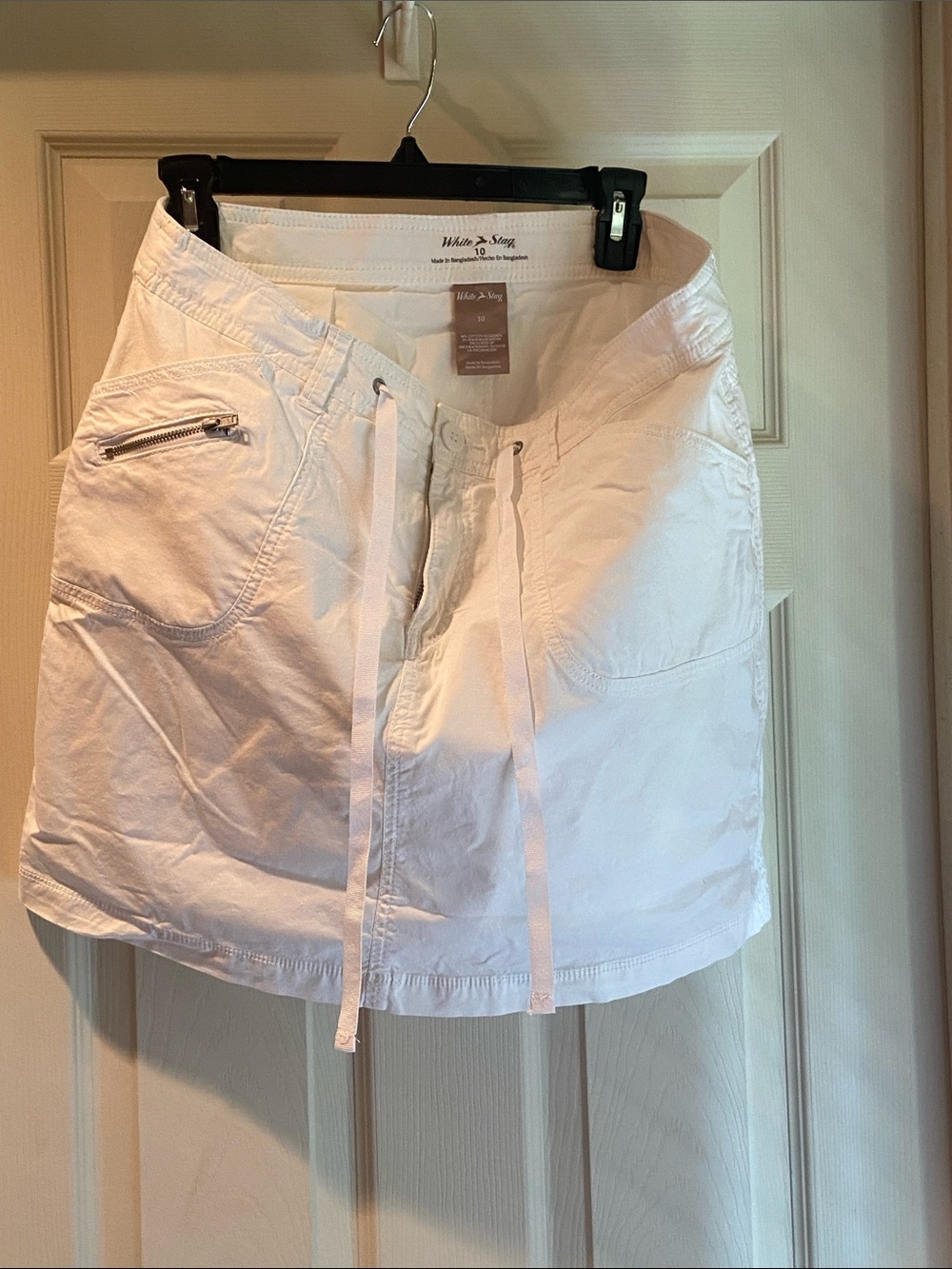 White Stag White Drawstring Utility Skort with Zip Pocket